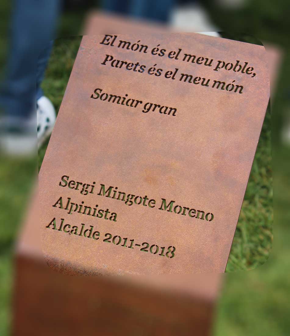 "El mundo es mi pueblo, Parets es mi mundo. Soñar grande". Sergi Mingote en el recuerdo.