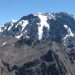 El glaciar del Hombre Cojo en el cerro Tolosa, visto desde el cerro Santa Elena.