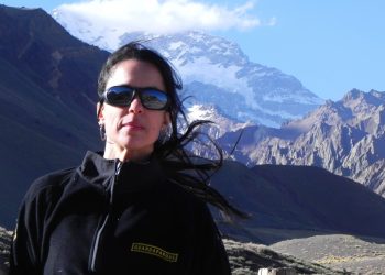 Nancy Roldán en su hábitat soñado: el Parque Aconcagua.