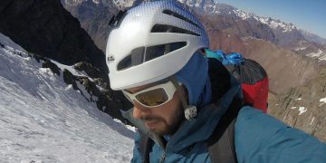 Felipe en Aconcagua. Subió en solitario el gran murallón por el Espolón de los Franceses en tan sólo 31 horas.