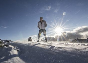 La alpinista Sunny Stroeer (32) logró una notable marca en Aconcagua. Foto: Sunny Stroeer, Mountain Hardwear athlete.