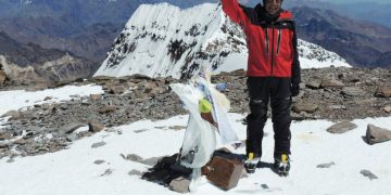 El impresionante Lito Sánchez en su cumbre 70 de Aconcagua, en la temporada 2017/2018.