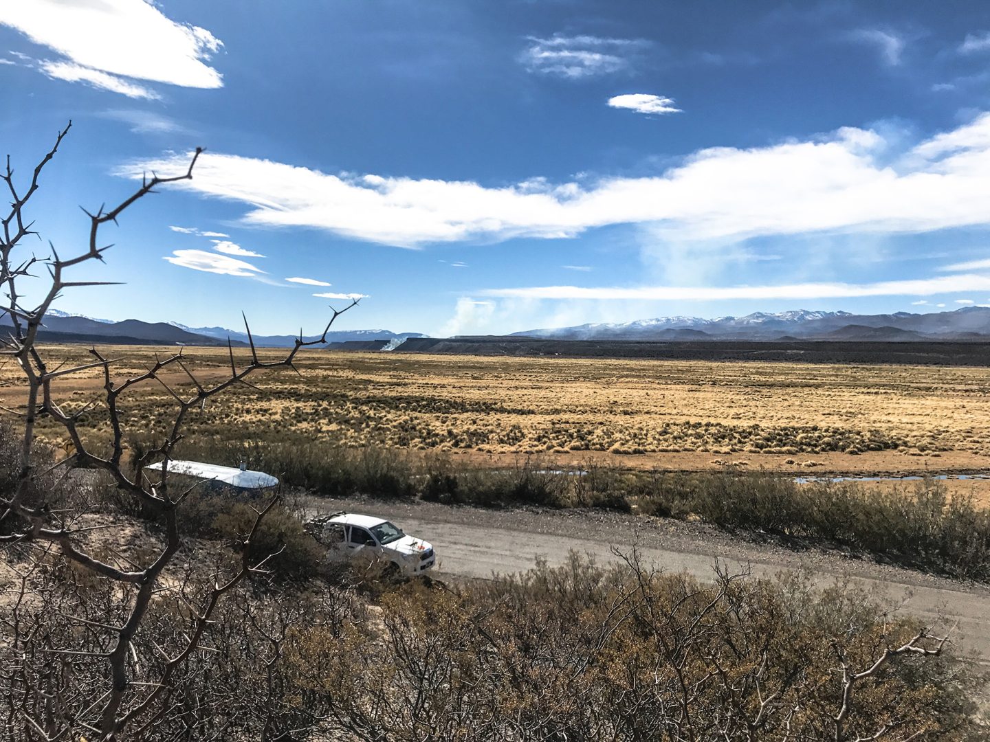 Un alto en la ruta 40 rumbo la Patagonia.