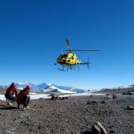Evacuación en helicóptero desde Nido de Cóndores. (PH Patrulla de Rescate de la Policía Provincial)