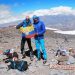 Egloff y Miranda la semana pasada en la cumbre de Aconcagua.