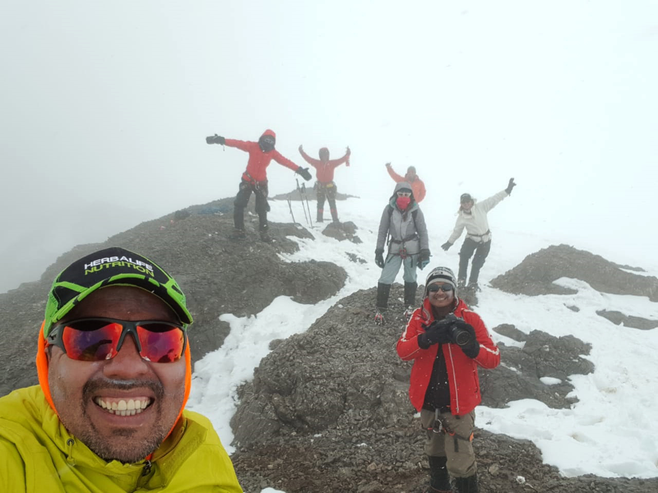 Richard Hidalgo en su reciente expedición al Nevado Paccha.