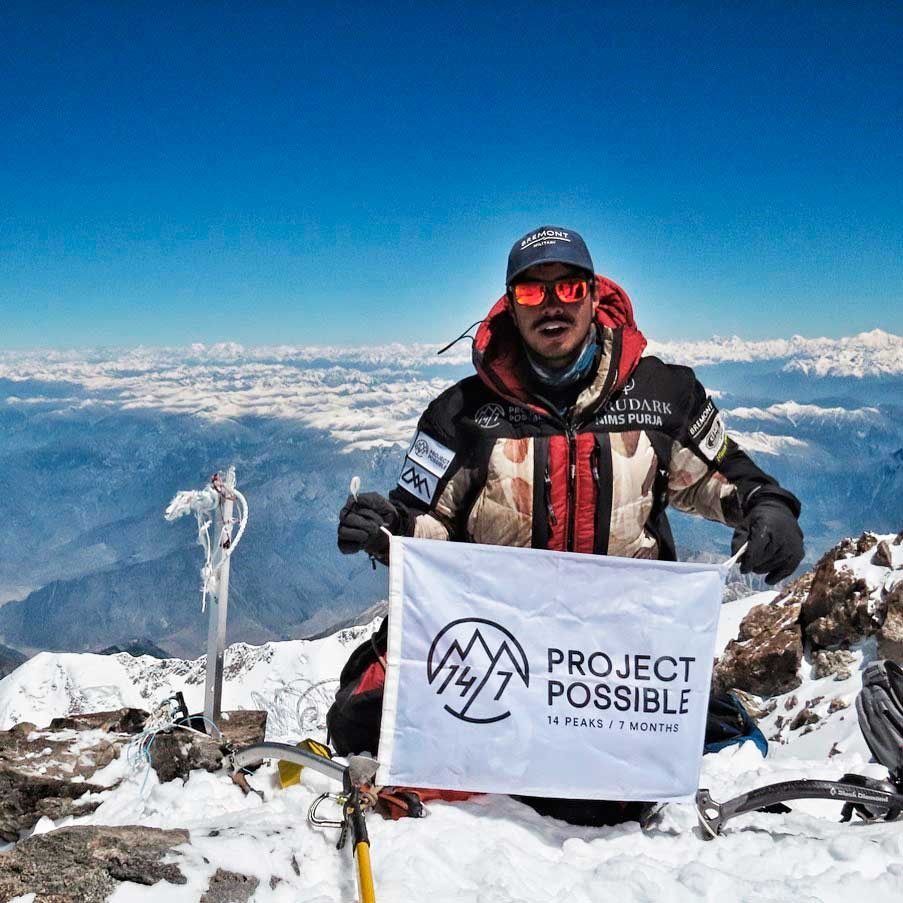 Nirmal Nims Purja en la cima del Nanga Parbat (Ph Instagram @nimsdai)