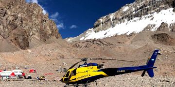 Cómo y por qué vuela el helicóptero de Aconcagua