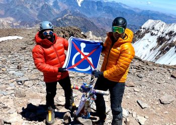 Rafa Jaime es el primer ciego latinoamericano en la cumbre de Aconcagua