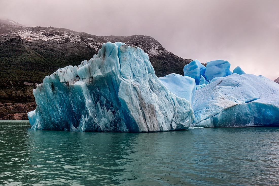El hielo azul de la Patagonia es protagonista de varias de las fotografías de Torselli