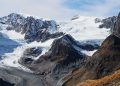 Cuerpo momificado en un glaciar de los Alpes suizos.