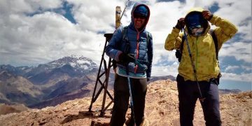 Tres amigos ascendieron el cerro Penitentes en 5 horas 24 minutos