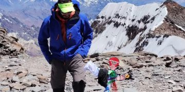 Matías Sergo ascendió Aconcagua desde el base en 3 horas 20 minutos
