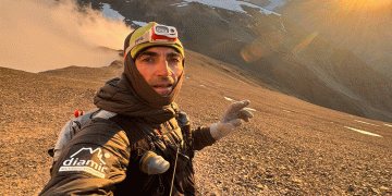 Aneto Man, con sus artes alpinas en los Andes de Argentina